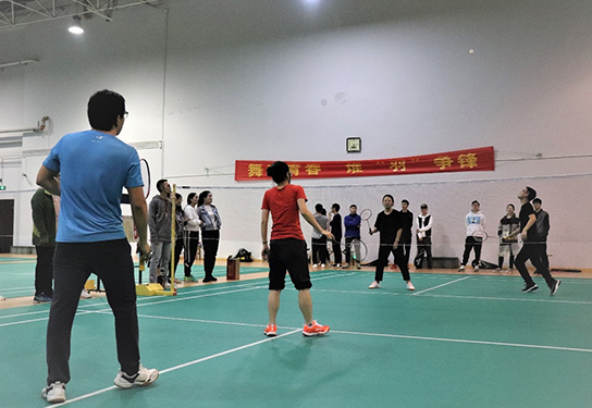 羽毛球赛后合照